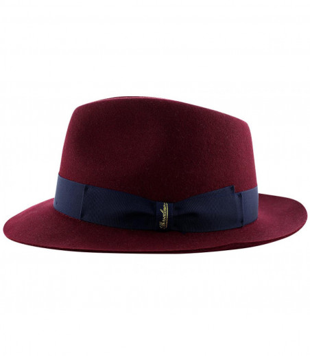 Borsalino burgundy borsalino hat Borsalino burgundy borsalino hat